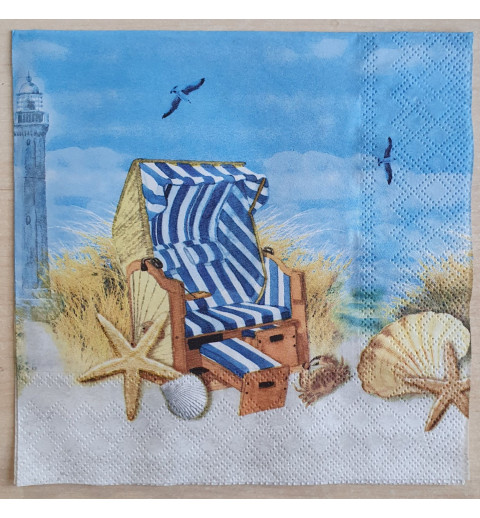 Servietten Strandkorb