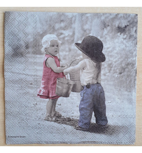 Servietten Mädchen und Junge