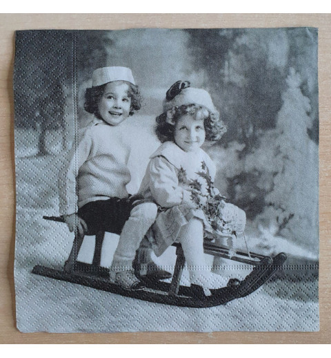 Servietten Mädchen und Junge