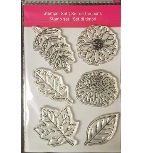 Clear-Stamps Blumen/Blätter