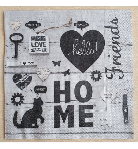 Servietten Hello Home