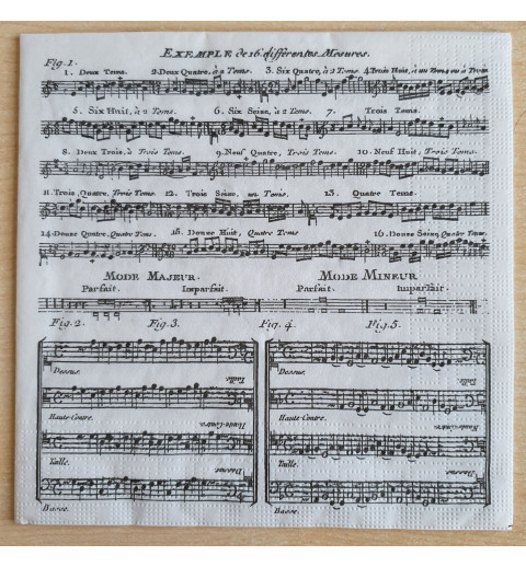 Servietten Musiknoten