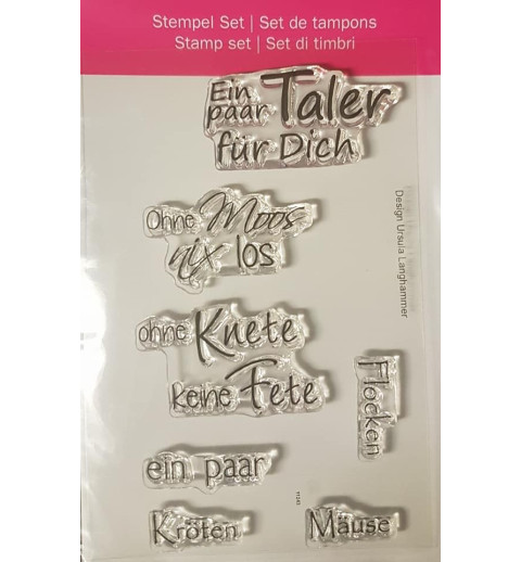Clear-Stamps Sprüche Geld