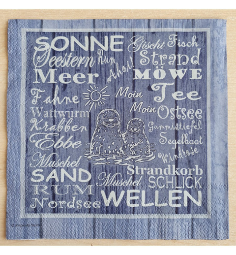 Servietten Sonne, Meer, Strand