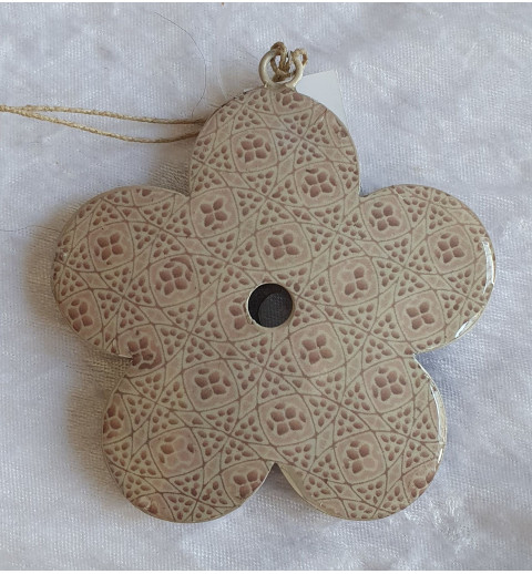 Blume taupe Metall