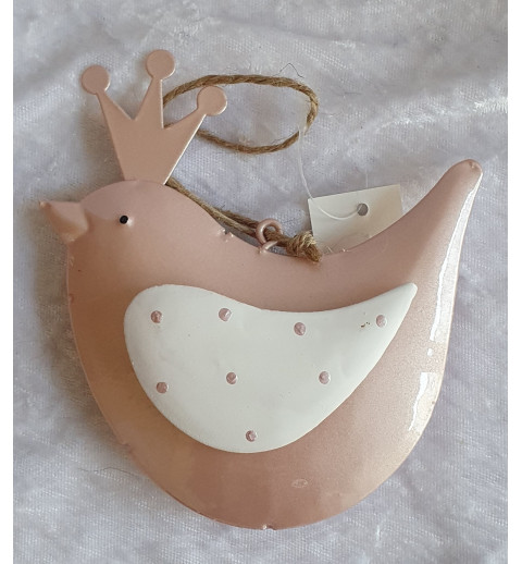 Vogel Metall rosa