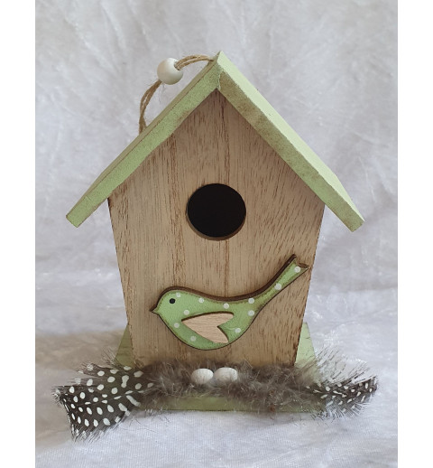 Vogelhäuschen Holz mint
