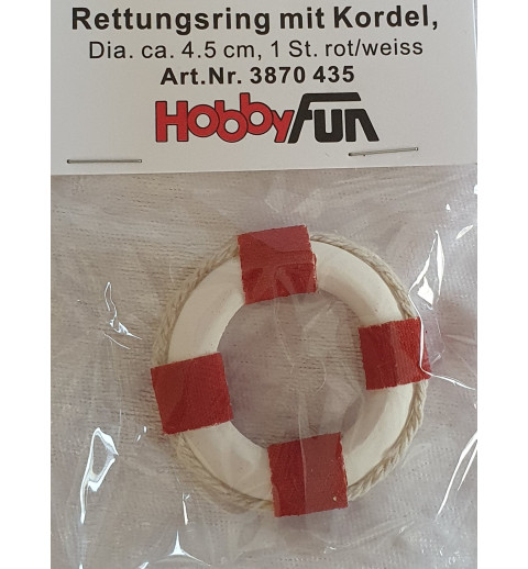 Rettungsring Holz rot