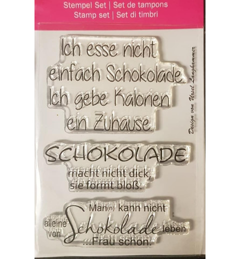 Clear-Stamps Sprüche Schokolade 2