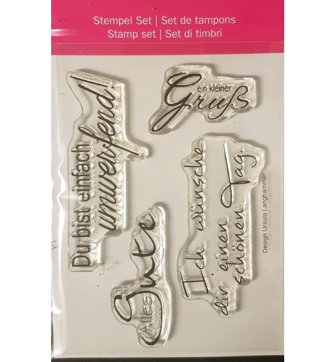 Clear-Stamps Sprüche Wunsch/Grüsse