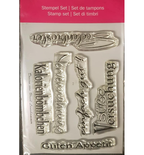 Clear-Stamps Sprüche Essen