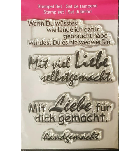 Clear-Stamps Sprüche Selbstgemacht