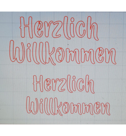 Schablone Herzlich Willkommen