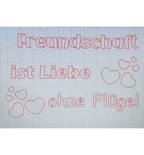 Schablone Freundschaft....
