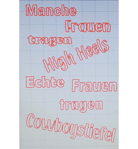 Schablone Echte Frauen....