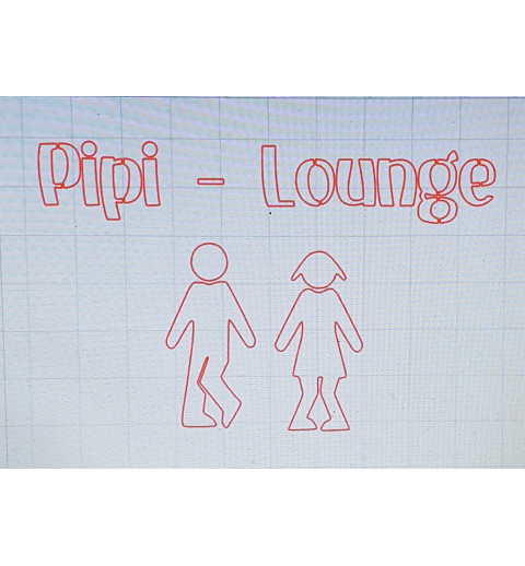 Schablone Pipi-Lounge