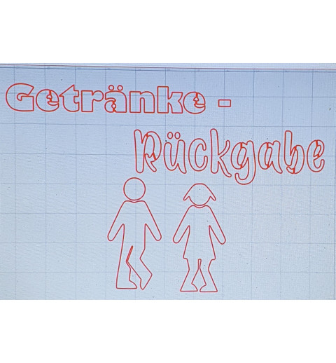 Schablone Getränke Rückgabe