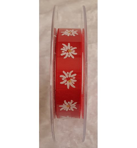 Dekoband Edelweiss rot