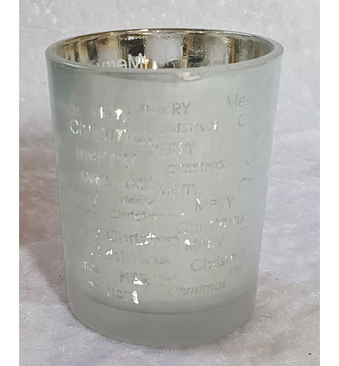 Teelicht Glas silber