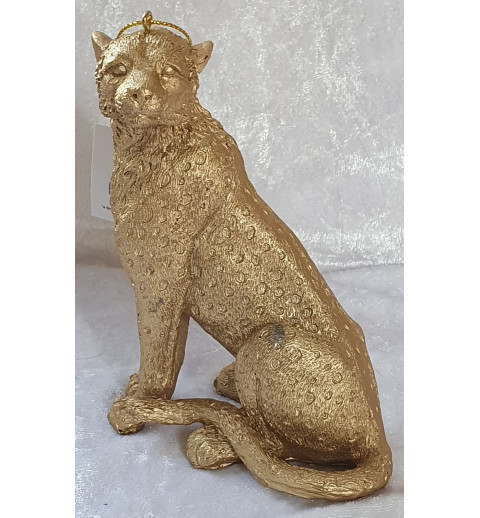 Gepard Polyresin goldfarbig