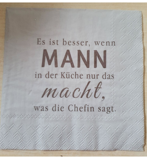 Servietten Mann in der Küche....