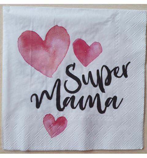 Servietten Super Mama