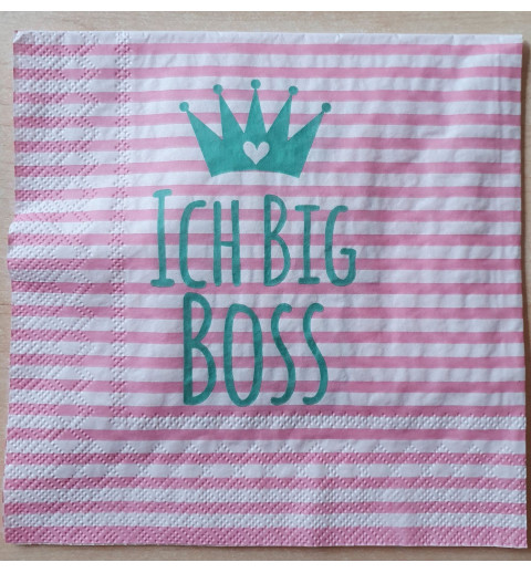 Servietten Ich Big Boss rosa