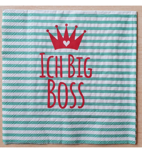 Servietten Ich Big Boss grün