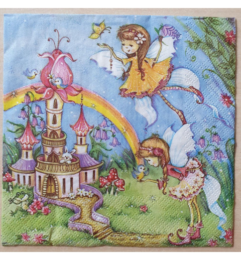 Servietten Elfen/Regenbogen