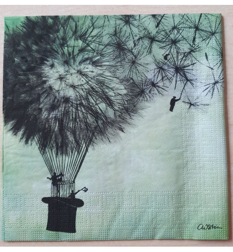 Servietten Pusteblume/Zylinder