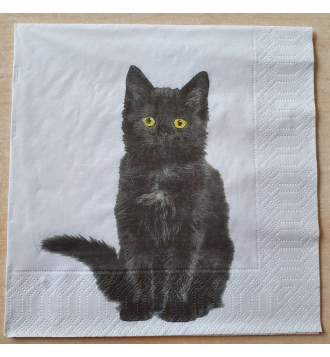 Servietten schwarze Katze