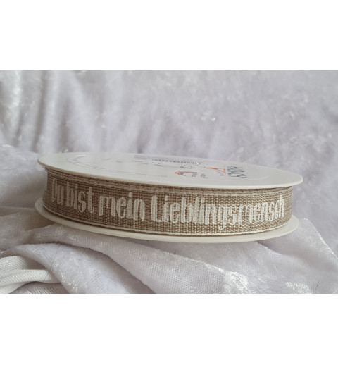 Dekoband Lieblingsmensch natur