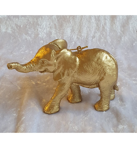 Elefant goldig Polyresin
