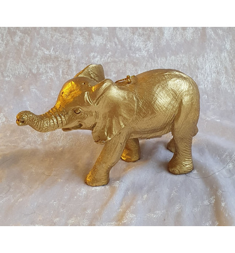 Elefant goldig Polyresin