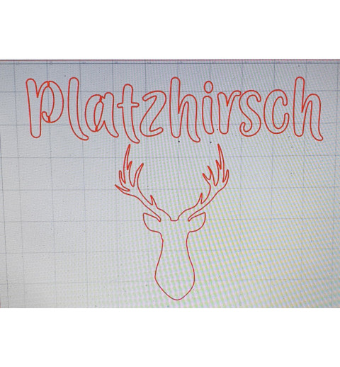 Schablone Platzhirsch