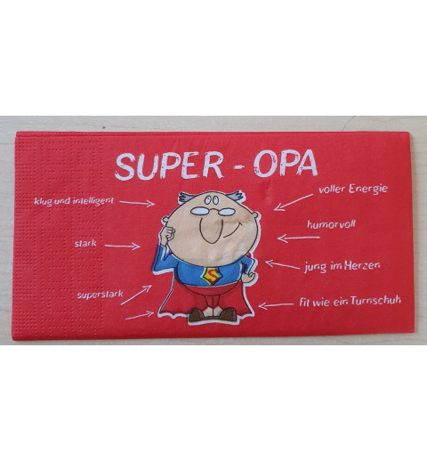 Servietten Super Opa