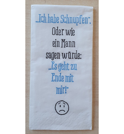 Taschentücher Ich habe Schnupfen....