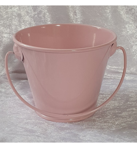 Metall Eimer rosa
