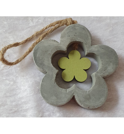Beton Blume zum Hängen grün