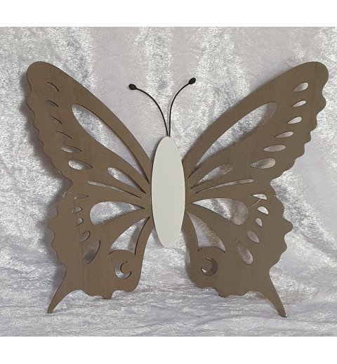 Holz Schmetterling taupe