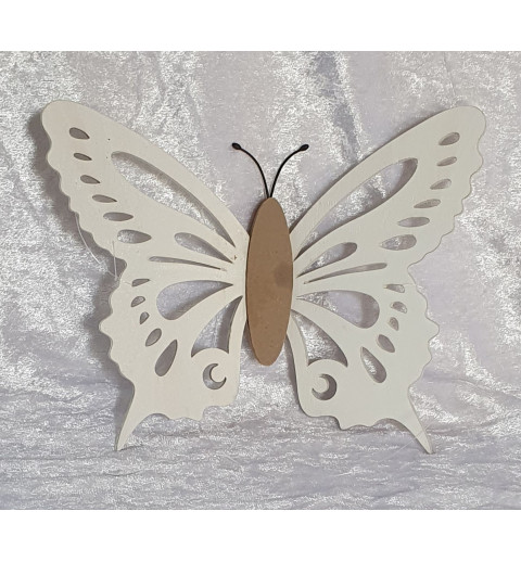 Holz Schmetterling weiss