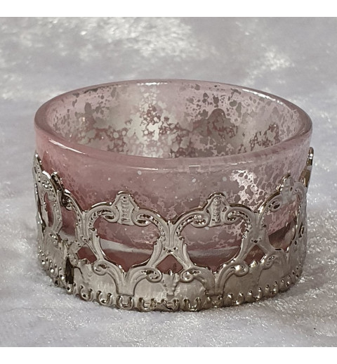 Teelicht Glas rosa