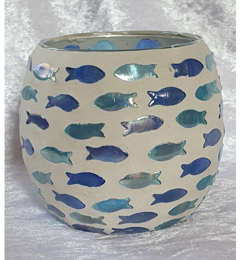 Windlicht Glas Fische