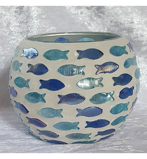 Windlicht Glas Fische