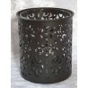 Windlicht mit Glas schwarz