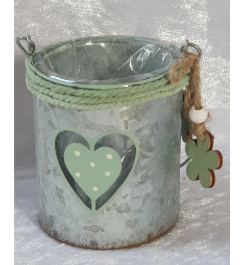 Windlicht Metall und Glas mint