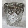 Windlicht Glas silber
