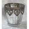 Windlicht Glas silber