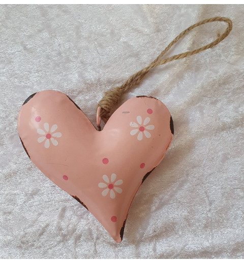 Metall Herz rosa