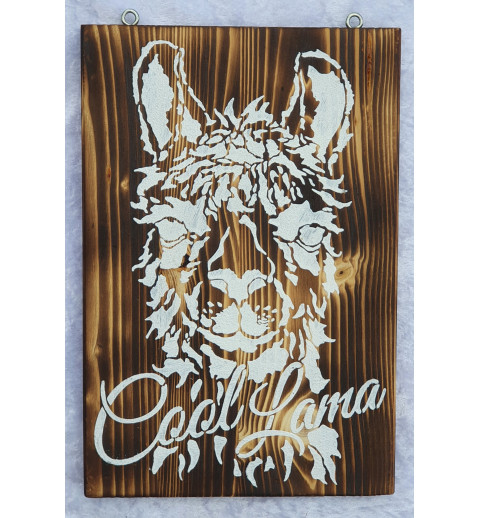 Schild Cool Lama